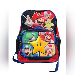 Super Mario Nintendo Backpack And Lunch Box